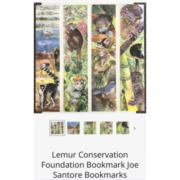 Other - Lemur Conservation Foundation Bookmark Joe Santore Lemur Bookmarks 2013 (4 pack)